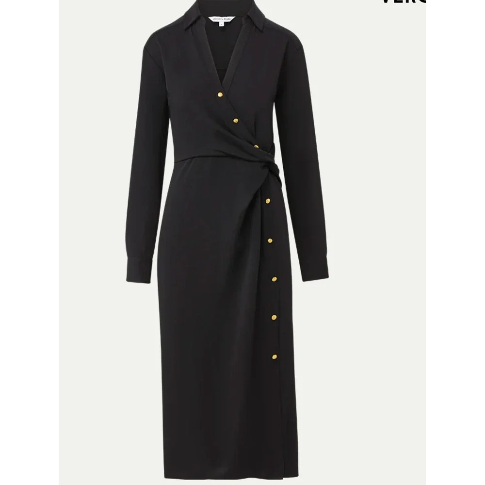 Veronica Beard Wright Midi Button Down Collared Dress US 6 - Picture 2 of 12